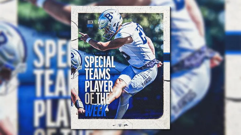 Beck Janki Named PFL Special Teams Player of the Week