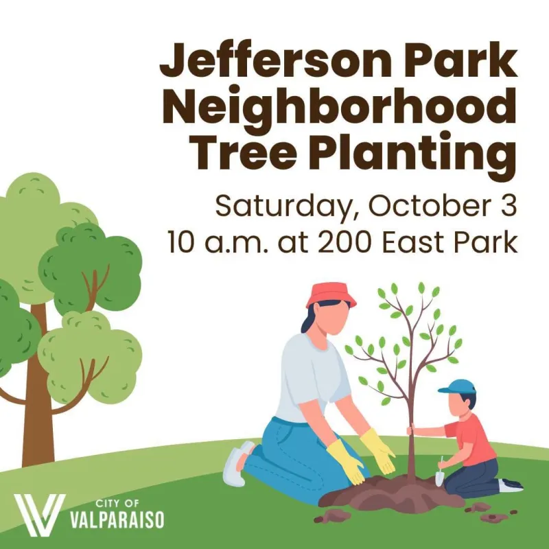 City of Valparaiso, Jefferson Park neighbors to host tree planting event