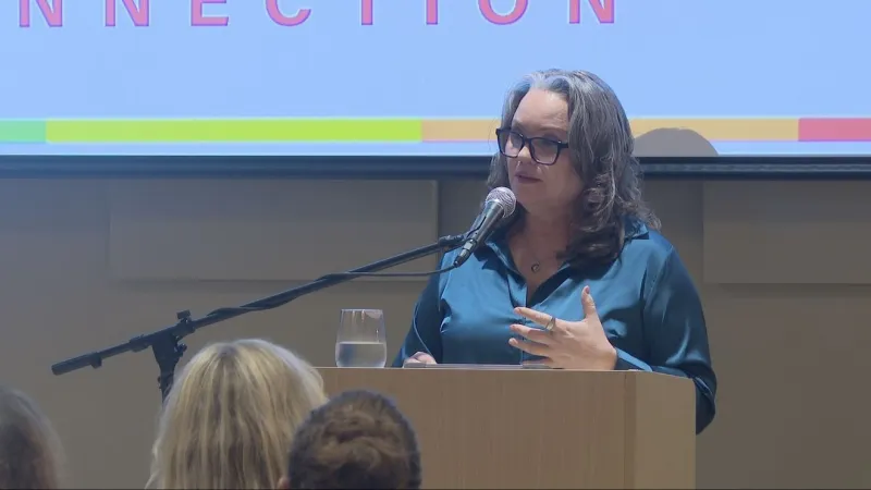 Epstein survivor Jess Michaels speaks out at Berrien County fundraiser