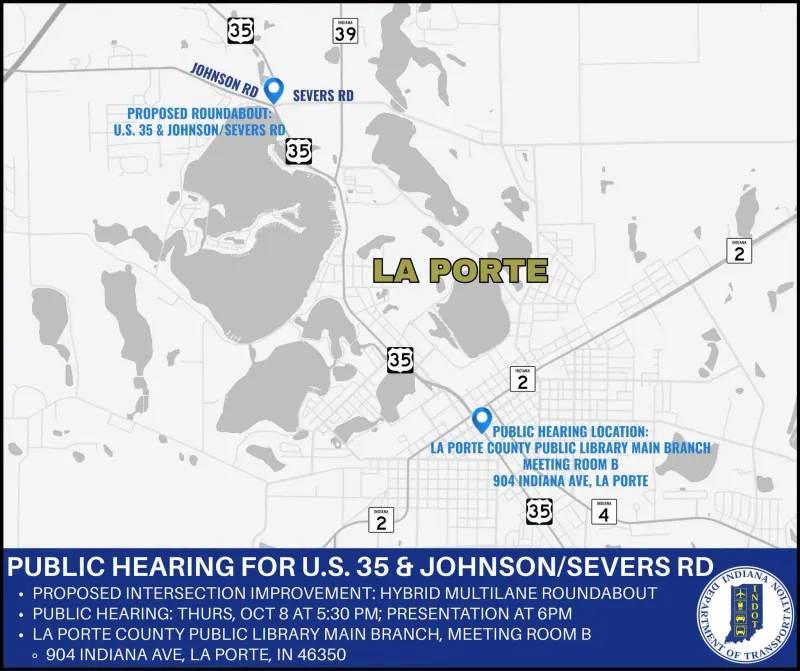 INDOT to host public hearing regarding U.S. 35 and Johnson/Severs Rd