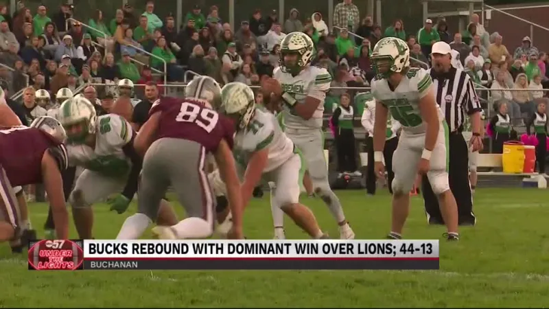Bucks dominate Bremen 44-13