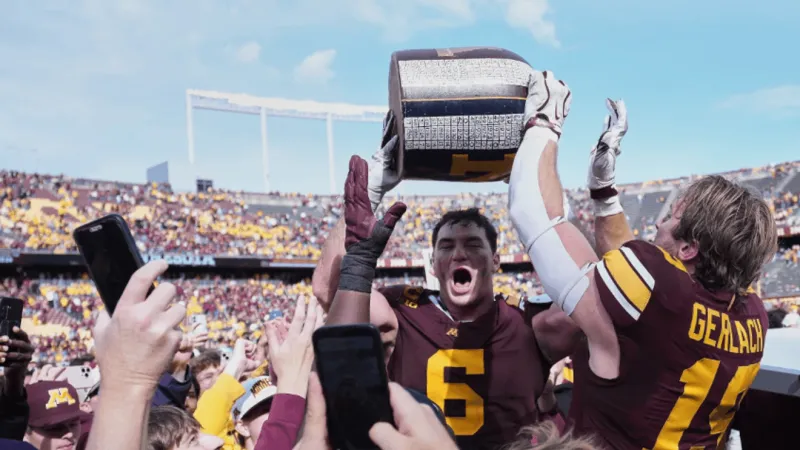 Minnesota beats Michigan 20-14 behind a dominant defense to lift the Little Brown Jug