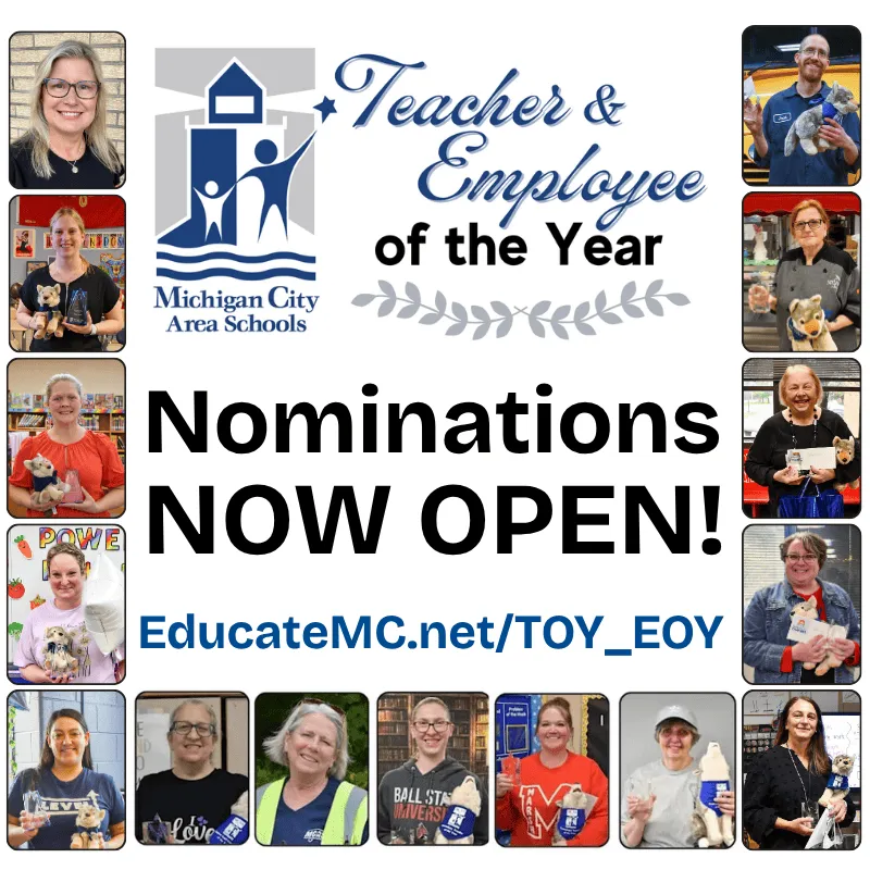 Michigan City Area Schools Accepting Nominations for Teacher and Employee of the Year Program