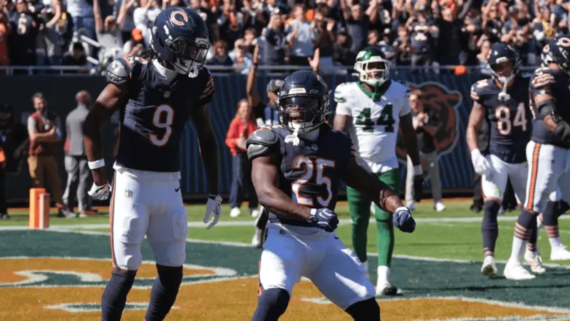 Kyle Monangai scores 2 TDs as the Chicago Bears beat the New York Jets 23-12