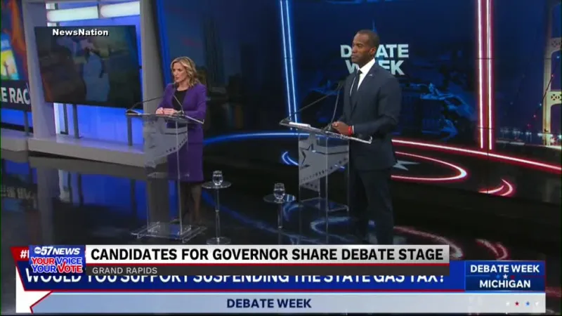 Michigan's gubernatorial candidates go head-to-head in debate four weeks from Election Day