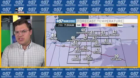 Slightly cooler through today, tonight