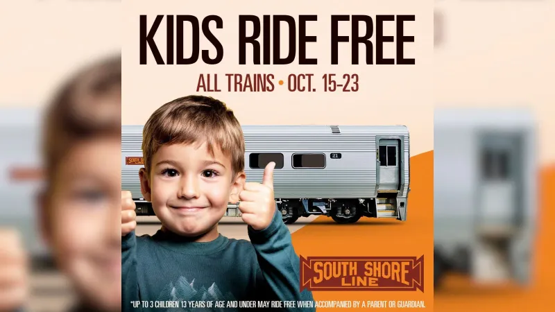 Kids ride free on the South Shore Line for Fall Break