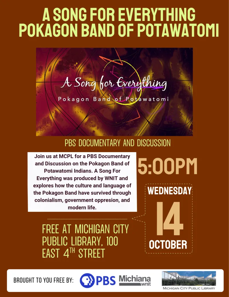 Fun Happenings at the Michigan City Public Library -see below for October details