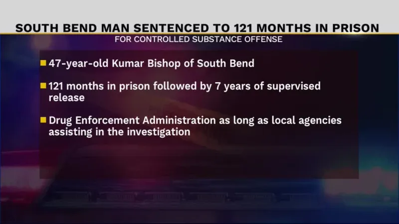 South Bend man sentenced to 121 months in prison