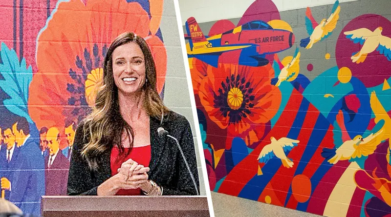 Memorial Coliseum & Amp Lab Students Unveil Murals