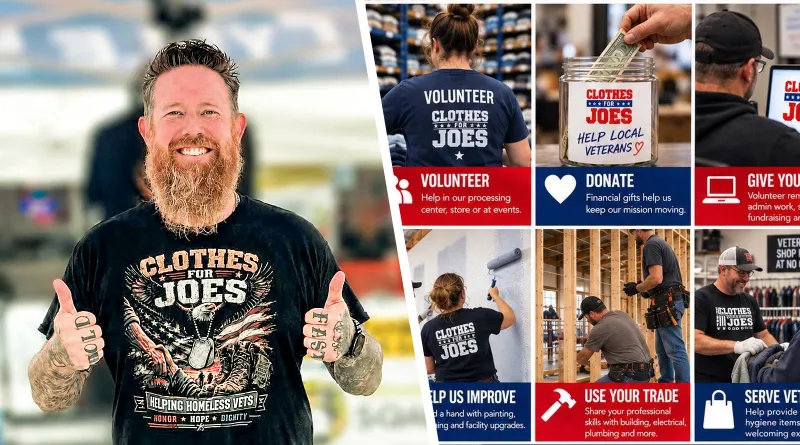 Community Gifts To 'Clothes For Joes' Veterans To Be Doubled