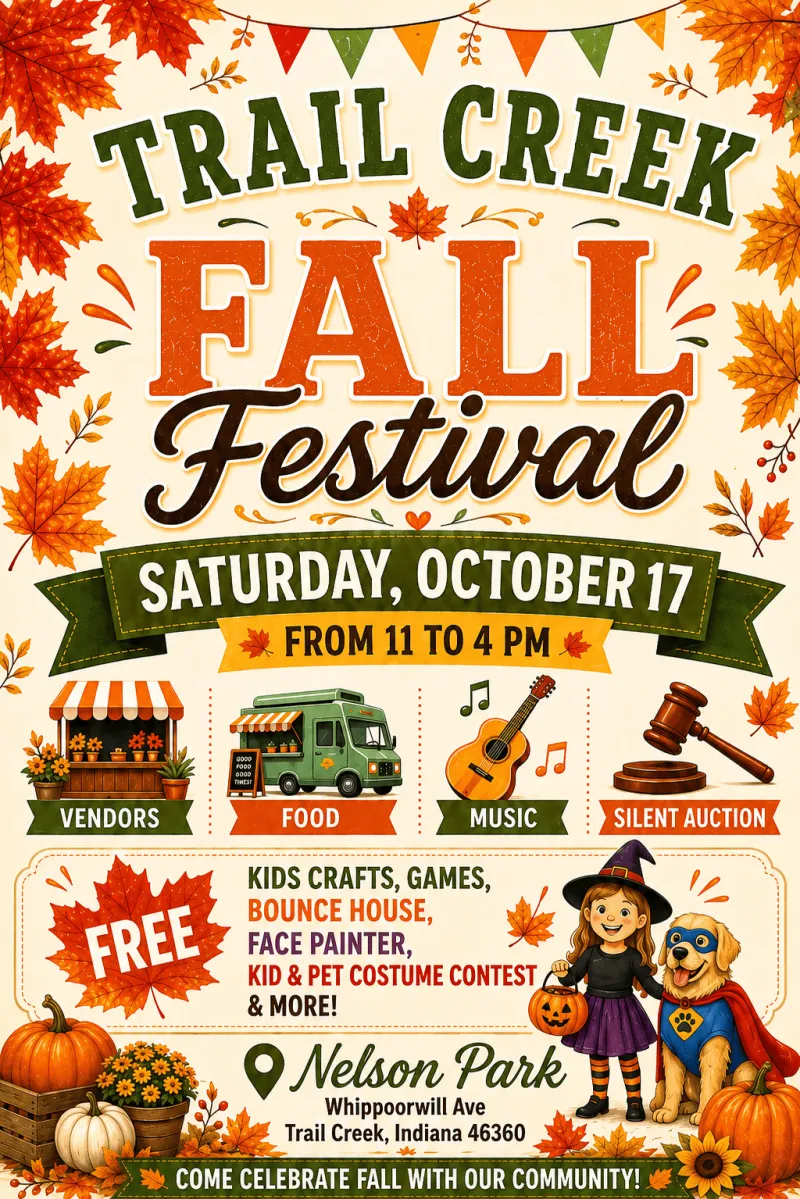 Trail Creek Fall Festival at Nelson Park Saturday October 17th