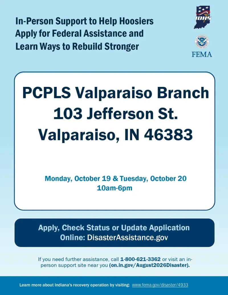 Extra days added for FEMA in-person support in Porter County