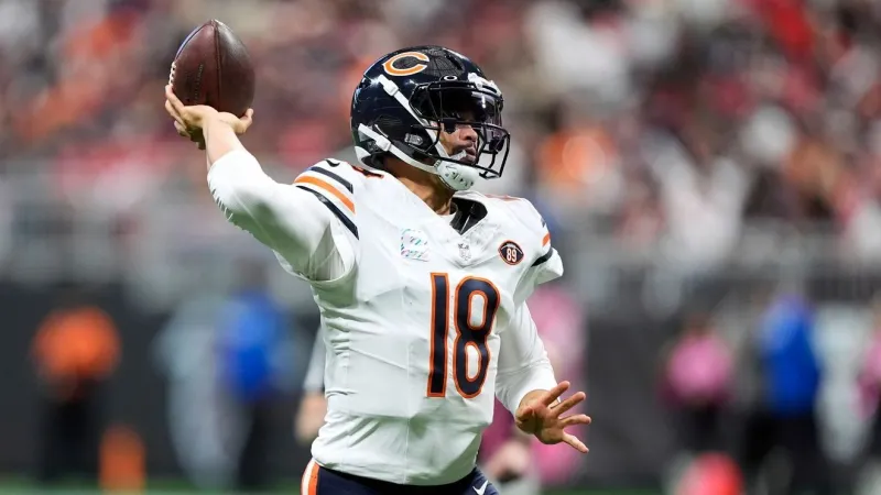 Caleb Williams completes first 12 passes in return as Bears top Falcons 31-23