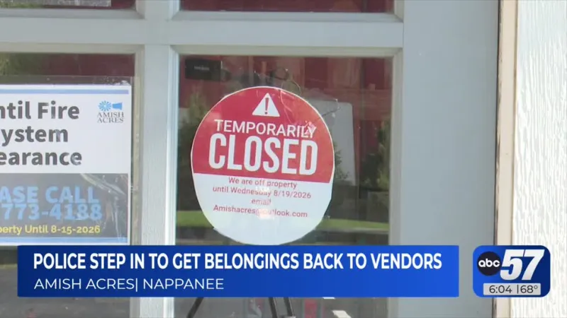Nappanee police help craft vendors recover goods at deserted Amish Acres