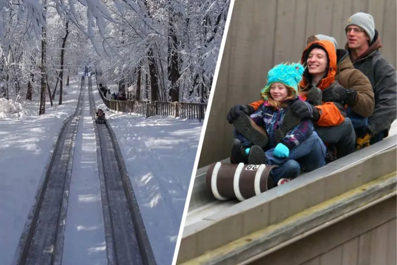 Thousands of Guests Visit This Indiana State Park Every Winter to Ride the Toboggan Run