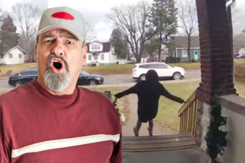 Indiana Woman Slips on Front Steps and Gives Security Camera Dirty Look [WATCH]