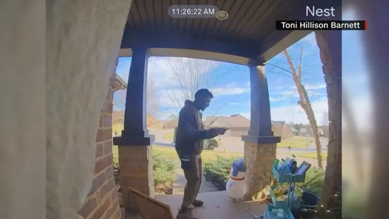 UPS driver making holiday deliveries is surprised by snacks left for him by Kentucky homeowners