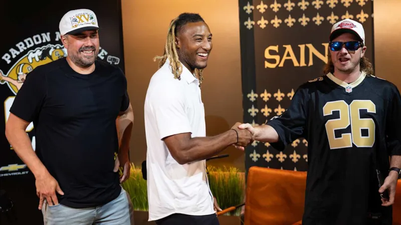 Photos: Pardon My Take's Grit Week Tour visits the Saints