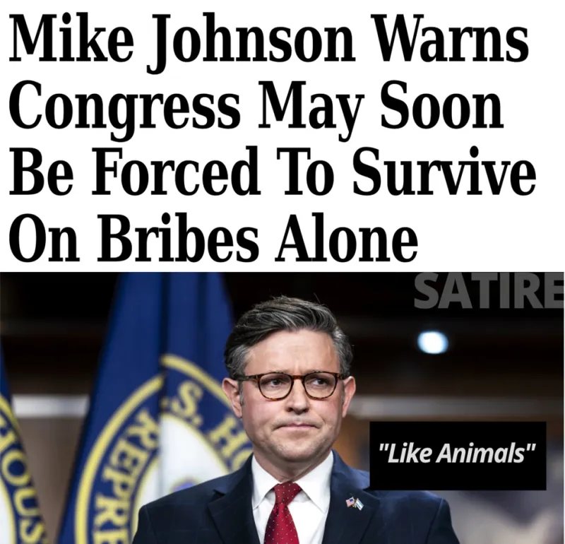 Even Mike Johnson and his buddies in Congress are finding it hard to make ends meet without supplementing their pay