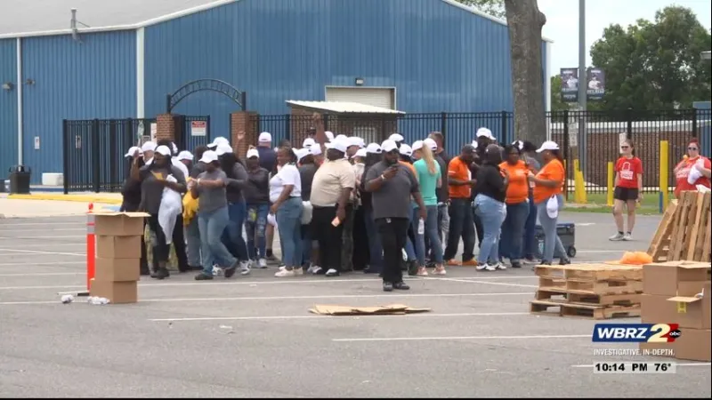 Zachary drive-thru event gives more than 400 families free food and care items