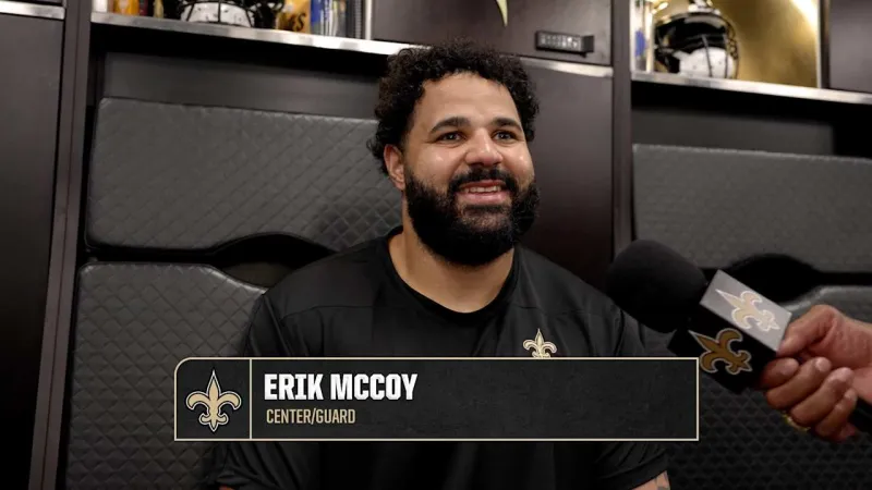 Erik McCoy on David Edwards, regaining athleticism | 2026 Saints OTAs 5/28/2026