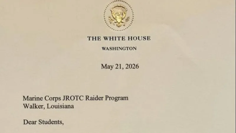 President Trump congratulates Walker High School JRTOC for winning three national competitions