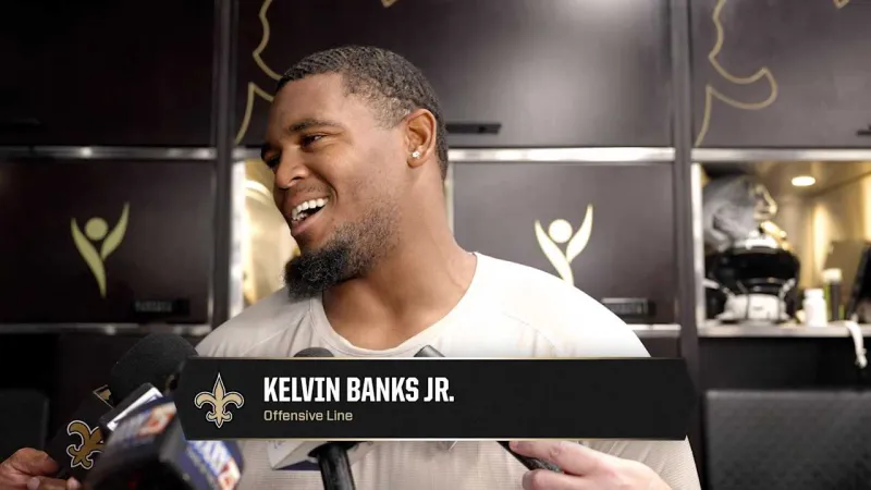 Kelvin Banks Jr. on working with David Edwards, o-line chemistry | 2026 Saints OTAs 6/3/2026