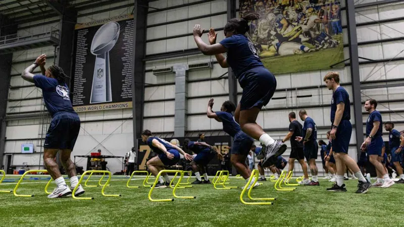 Photos: Saints host NOPD workout with Ted Rath