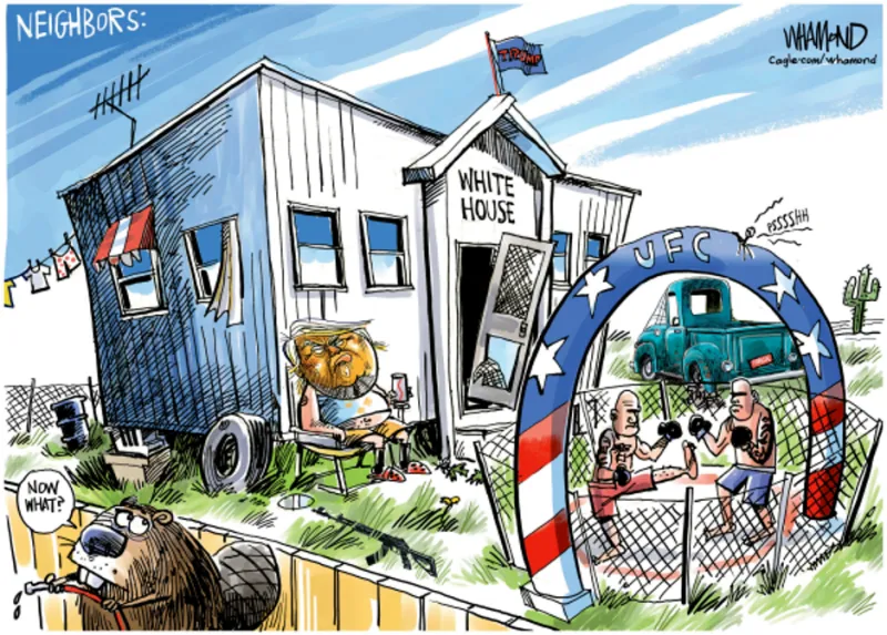 Cartoon pretty much says all that need be said for Diaper Don's birthday bash on White House lawn this Saturday