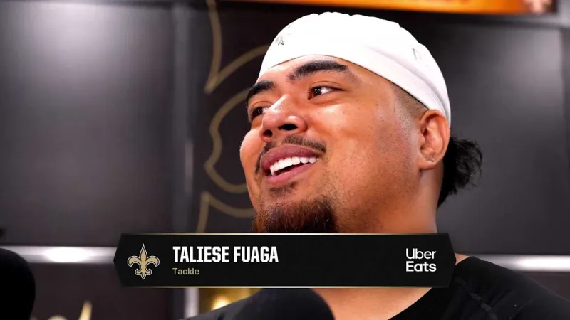 Taliese Fuaga on battling injuries in 2025, goals | Saints Minicamp 2026
