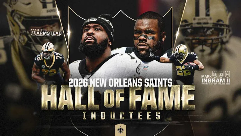 HYPE: Terron Armstead and Mark Ingram announced as Saints Hall of Fame Class of 2026