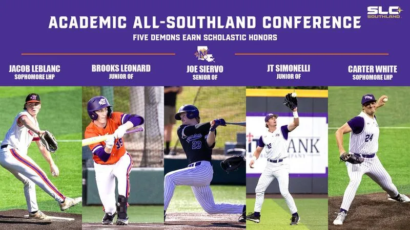 Five Demons named to Southland All-Academic Team