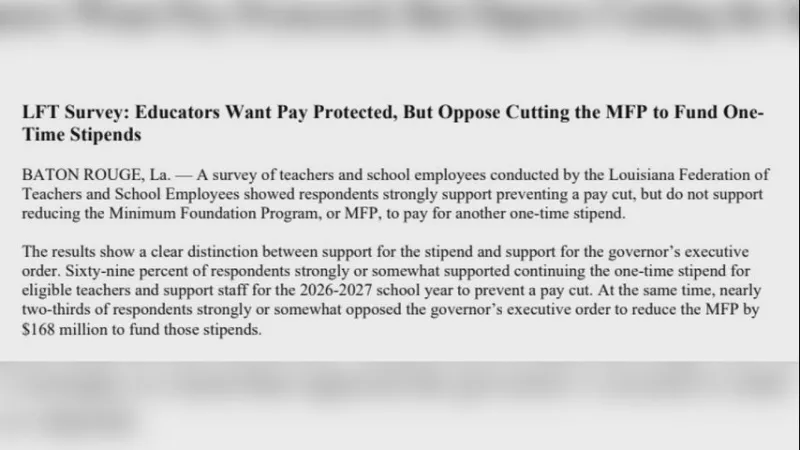New study by Teacher union shows majority pushback by educators against Gov.'s teacher pay raise plan