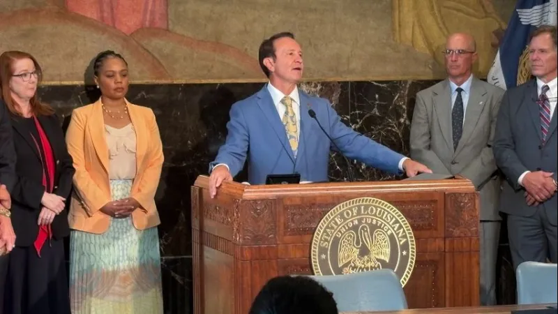 WATCH: Gov. Landry holding press conference for utility customers