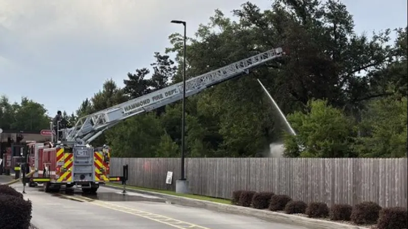 Hammond Fire crews put out fire at abandoned house behind Chick-Fil-A on US 190