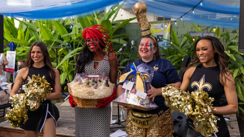 Photos: Saints Celebrate Bastille Day in New Orleans