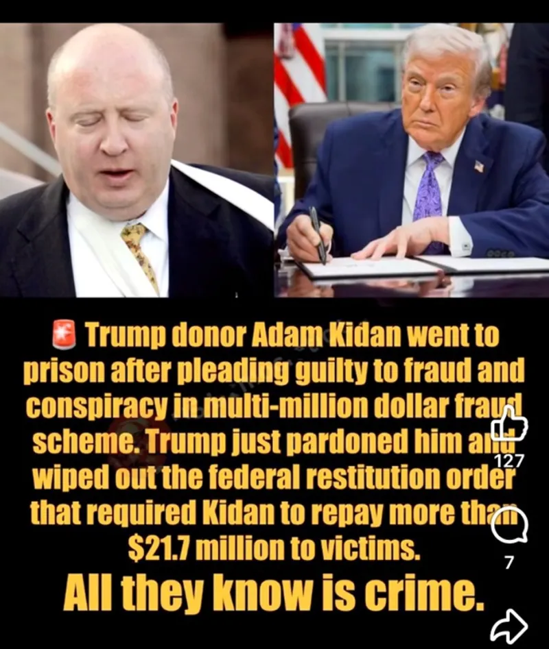 'Pardon me.' Don't try to say Trump is 'pro-law & order' even as he pardons drug dealers, sex traffickers, rioters, con men
