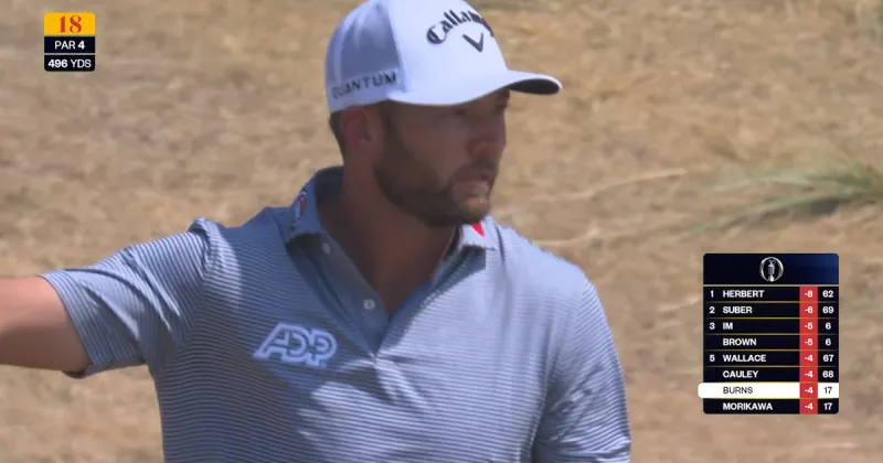 Sam Burns ties major record at The Open Championship