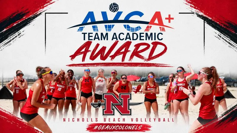 Nicholls BVB Earns AVCA Academic Award