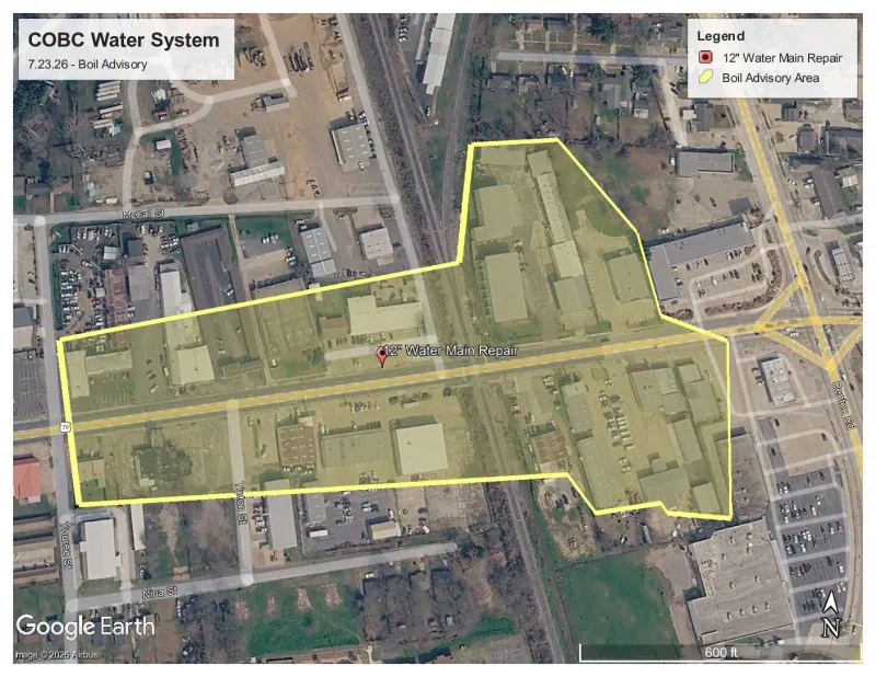 Precautionary Boil Advisory Issued for E. Texas Street from Youree Street to Benton Road