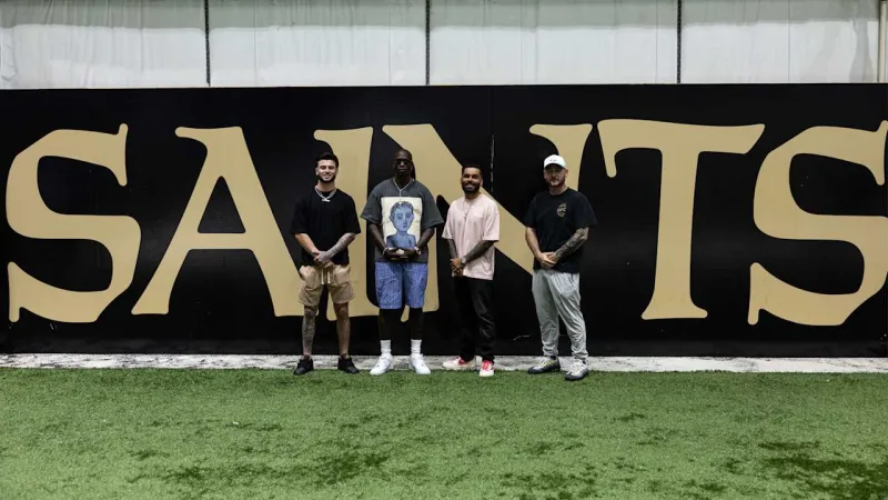 Photos: Chad 'OchoCinco' Johnson, Sean King III visit the Saints