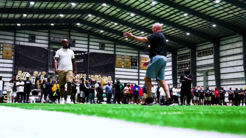 Recap: Saints, USA Football instruct youth coaches at 2026 certification clinic