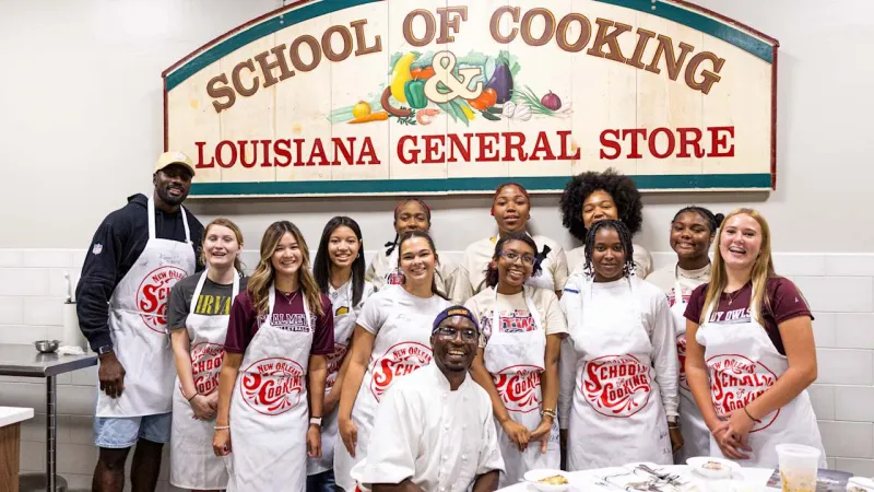 Photos: Juwan Johnson hosts Girls Flag Football at New Orleans School of Cooking