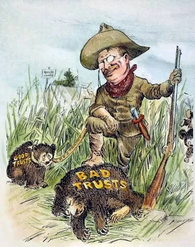 Reagan's trickle-down economics: opportunity for corporate mergers, acquisitions, buyouts which in turn kill competition