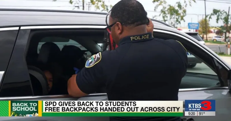 Shreveport police distribute free backpacks to students across substations