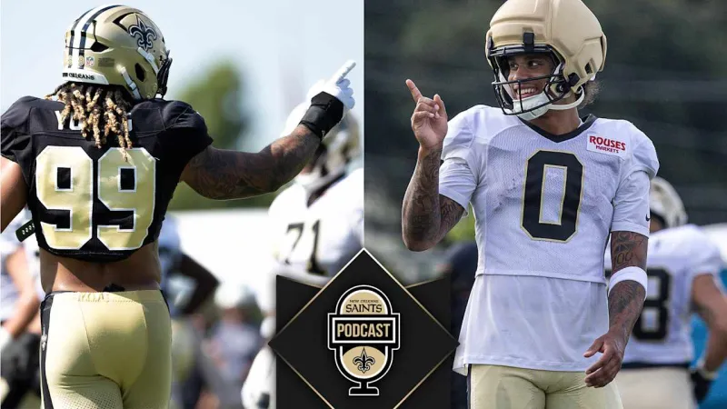 Recap from Day 1 of padded practices at Saints Training Camp on the Saints Podcast | Aug. 3, 2026