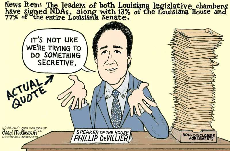 Disclosure of NDA requirements by the lyin' press results in angry pushback by LA. citizens as legislators run for cover