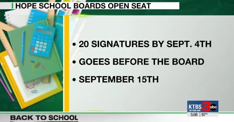 Hope Public Schools seeks applicants for vacant board seat