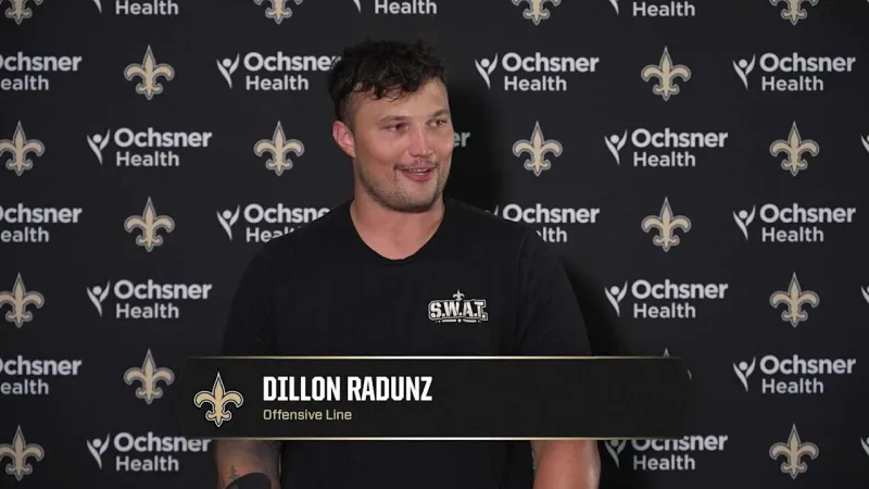 Dillon Radunz talks Saints run game | Saints Training Camp 2026